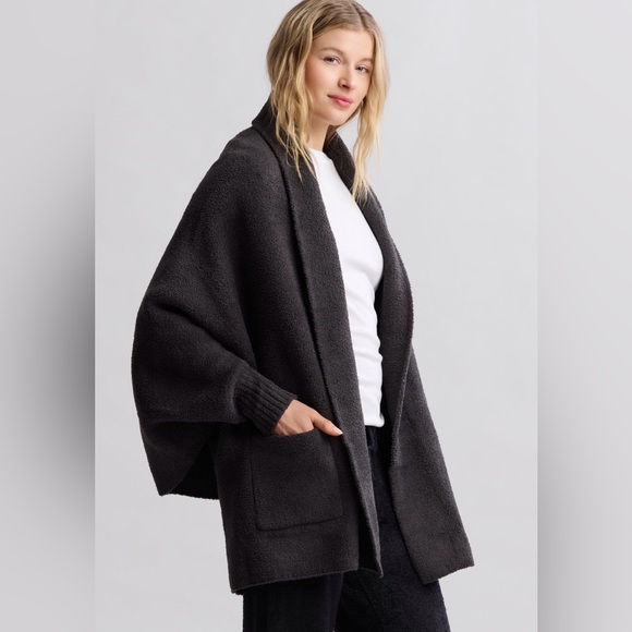 Barefoot Dreams Cozychic Womens Blanket Wrap One Size Carbon Gray - Picture 3 of 13